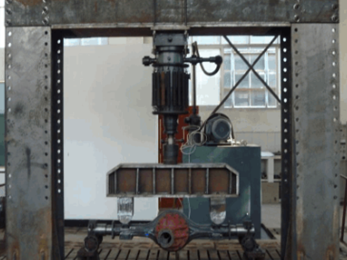 Electro-hydraulic axle fatigue testing machine